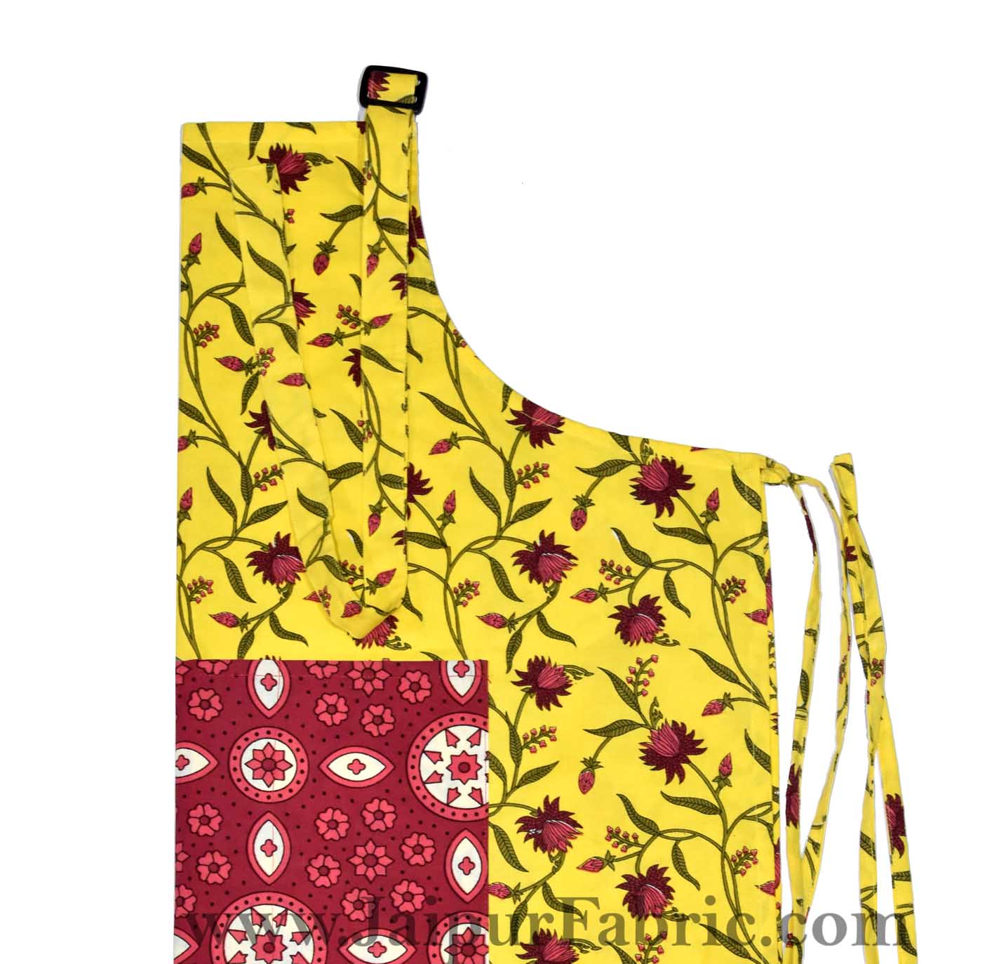 Floral Motif print yellow apron