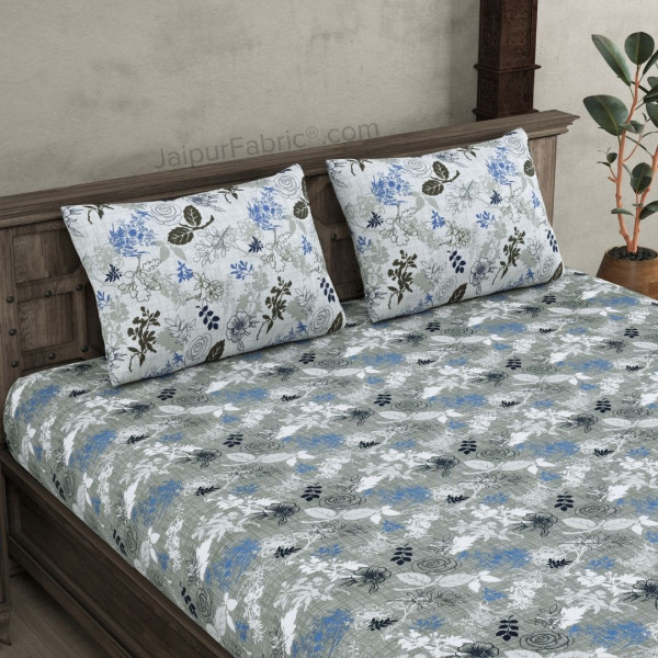 The Finest Pick Grey Cotton King Size Bedsheet