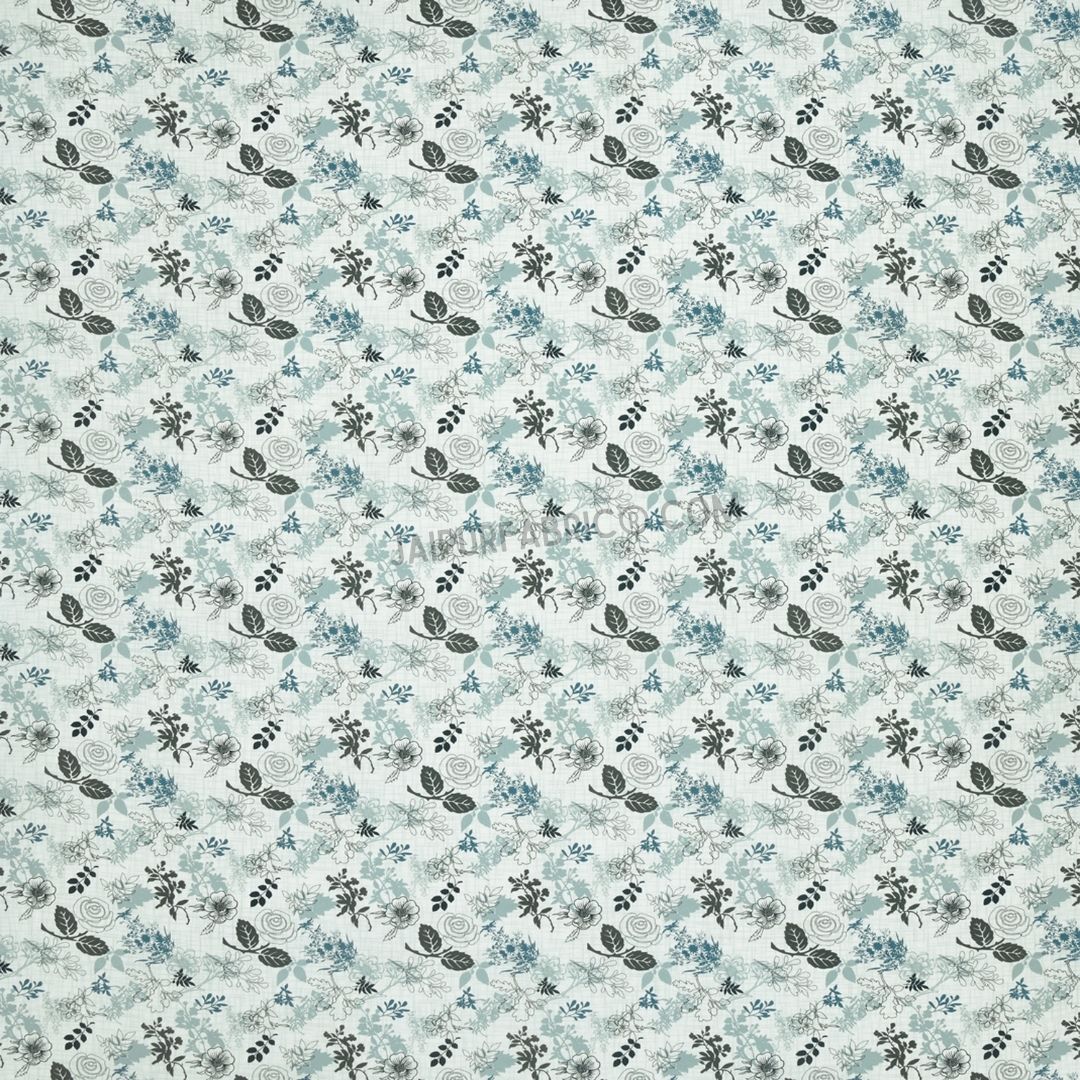 The Finest Pick Rose Pattern Seafoam Green Cotton King Size Bedsheet