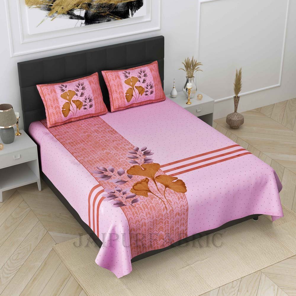 Illuminating Iris Pink Pure Cotton King Size Bedsheet