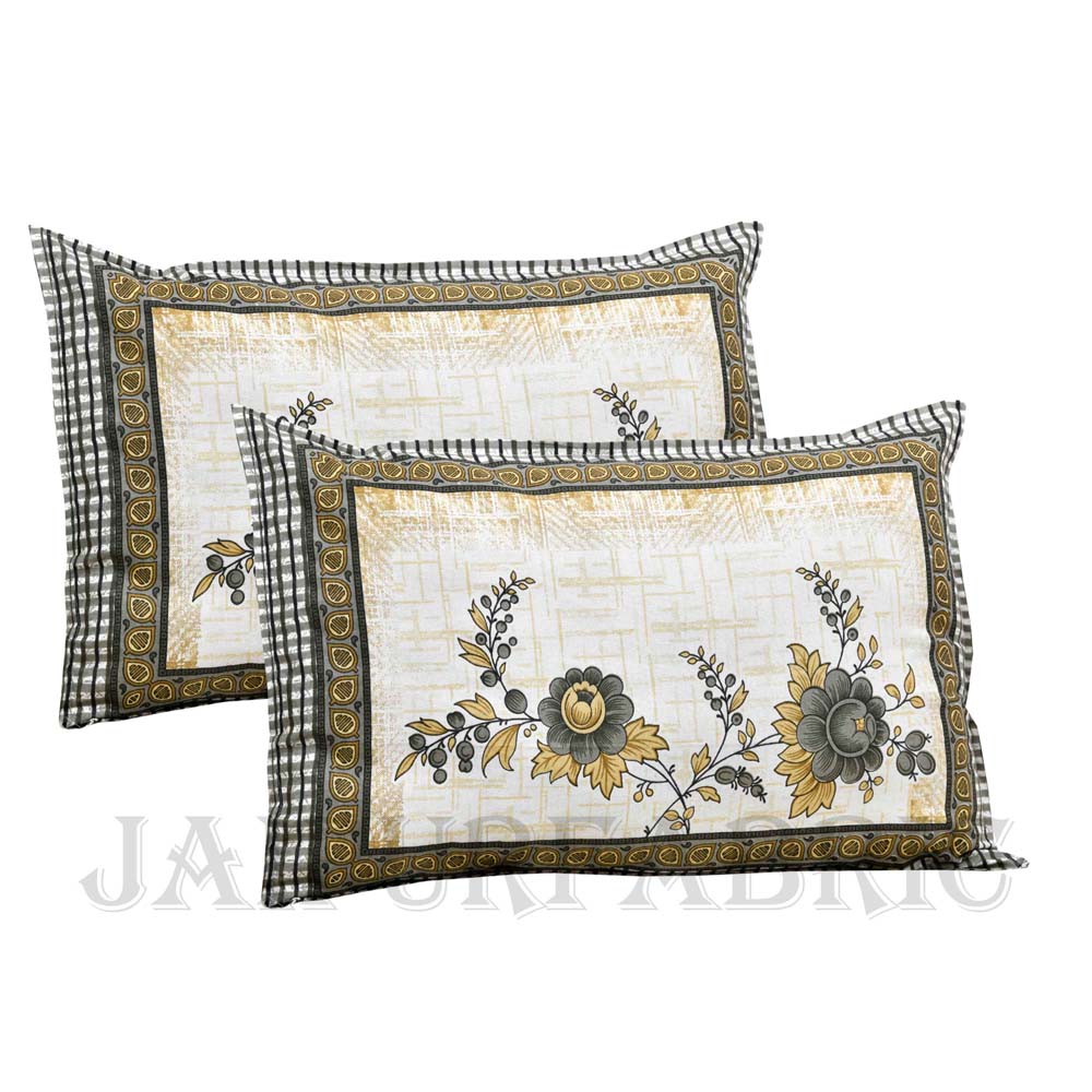 Bed in a Bag Damask Yellow Rose  1 Dohar + 1 Double BedSheet + 2 Pillow Covers