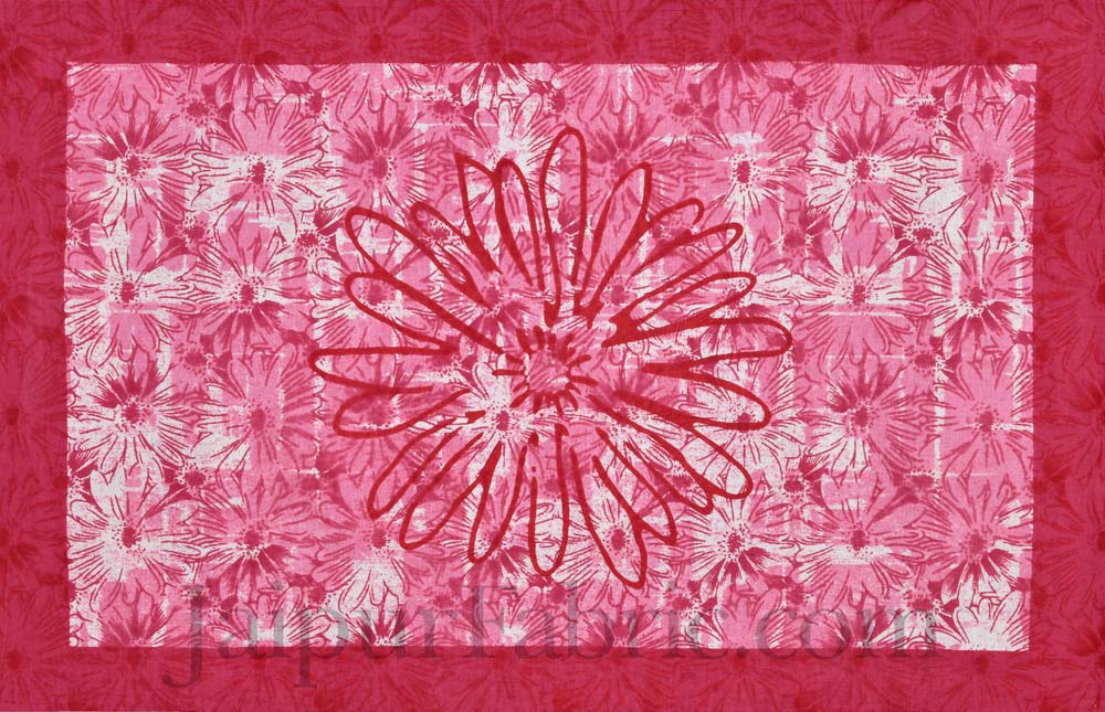Procian Print Dandellions Pink Pure Cotton King Size Bedsheet