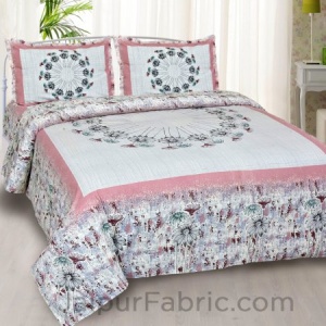 Dandelions Pink King Size Bedsheet
