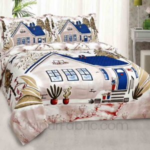 Beautiful Home Royal Blue Pure Cotton Double Bedsheet
