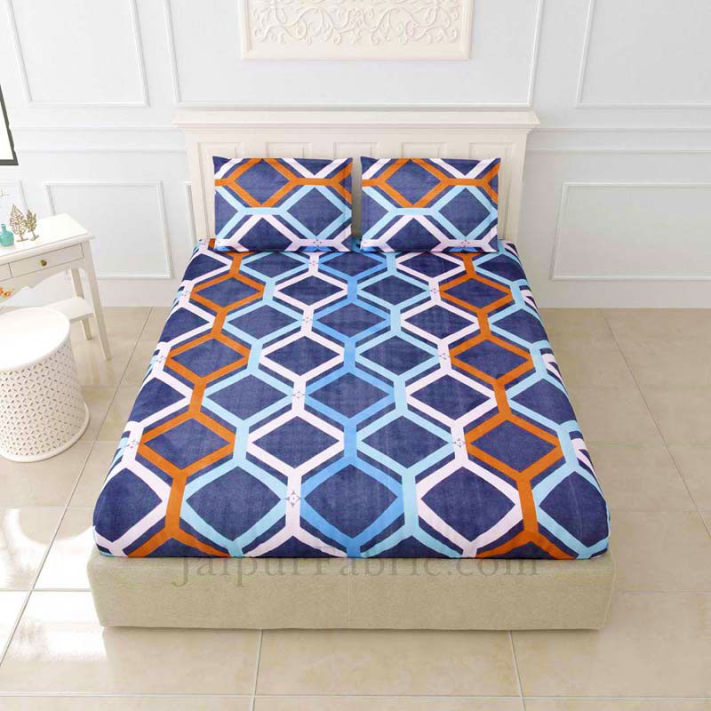 Modern Rhombus Super Soft King Size Double BedSheet
