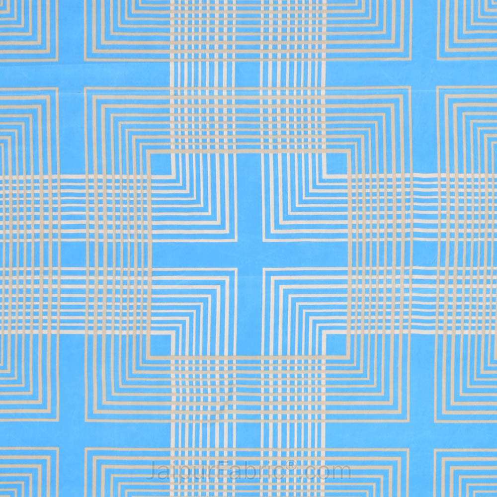 Maze Infinite Blue King Size Bedsheet