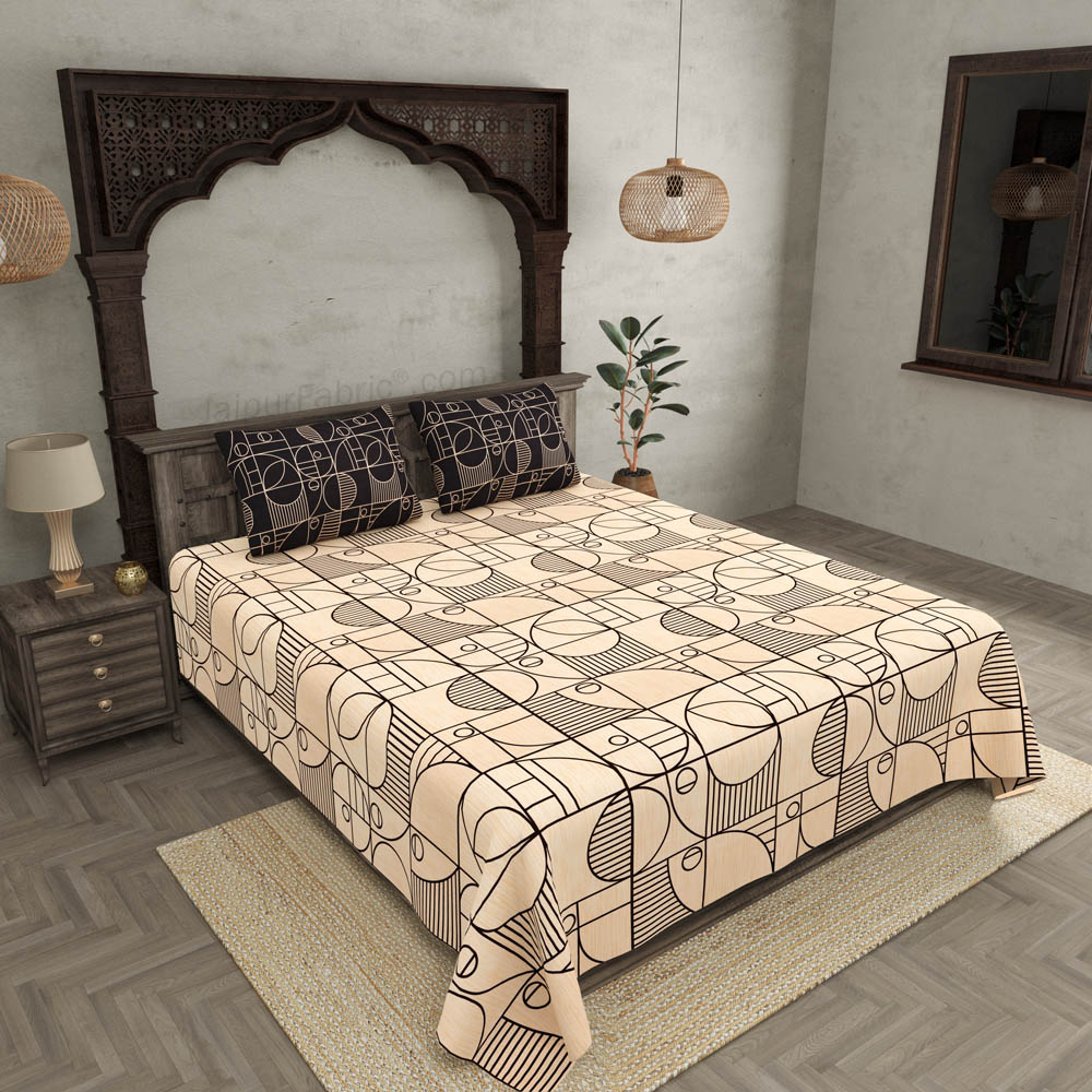 Sneaky Shell Brown King Size Bedsheet