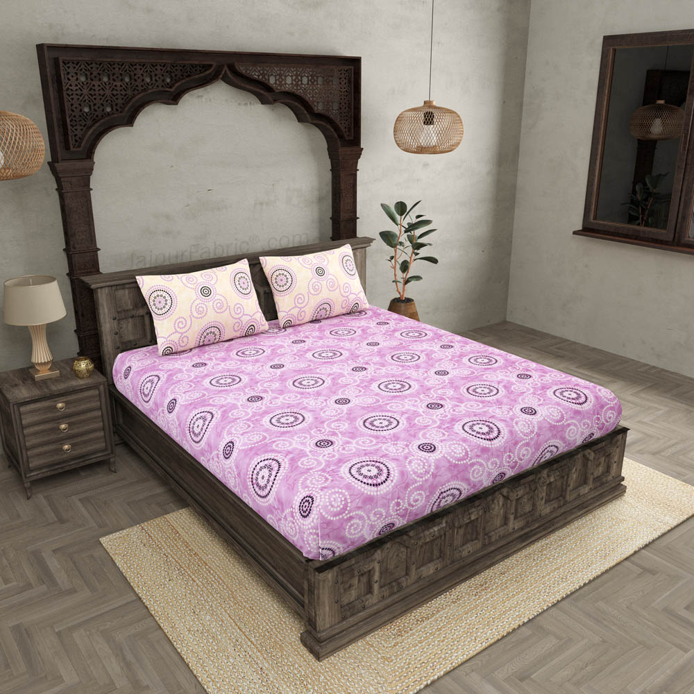 Bhandhej Pink King Size Bedsheet