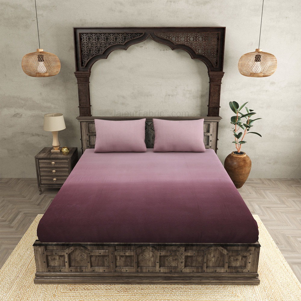 Ombre Lavish Purple Gradient hues King Size BedSheet