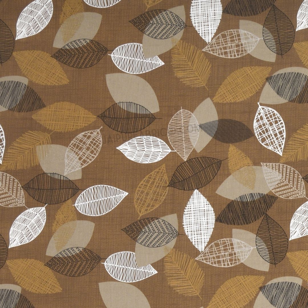 Autumn Fall Sandy Brown Cotton King Size Bedsheet