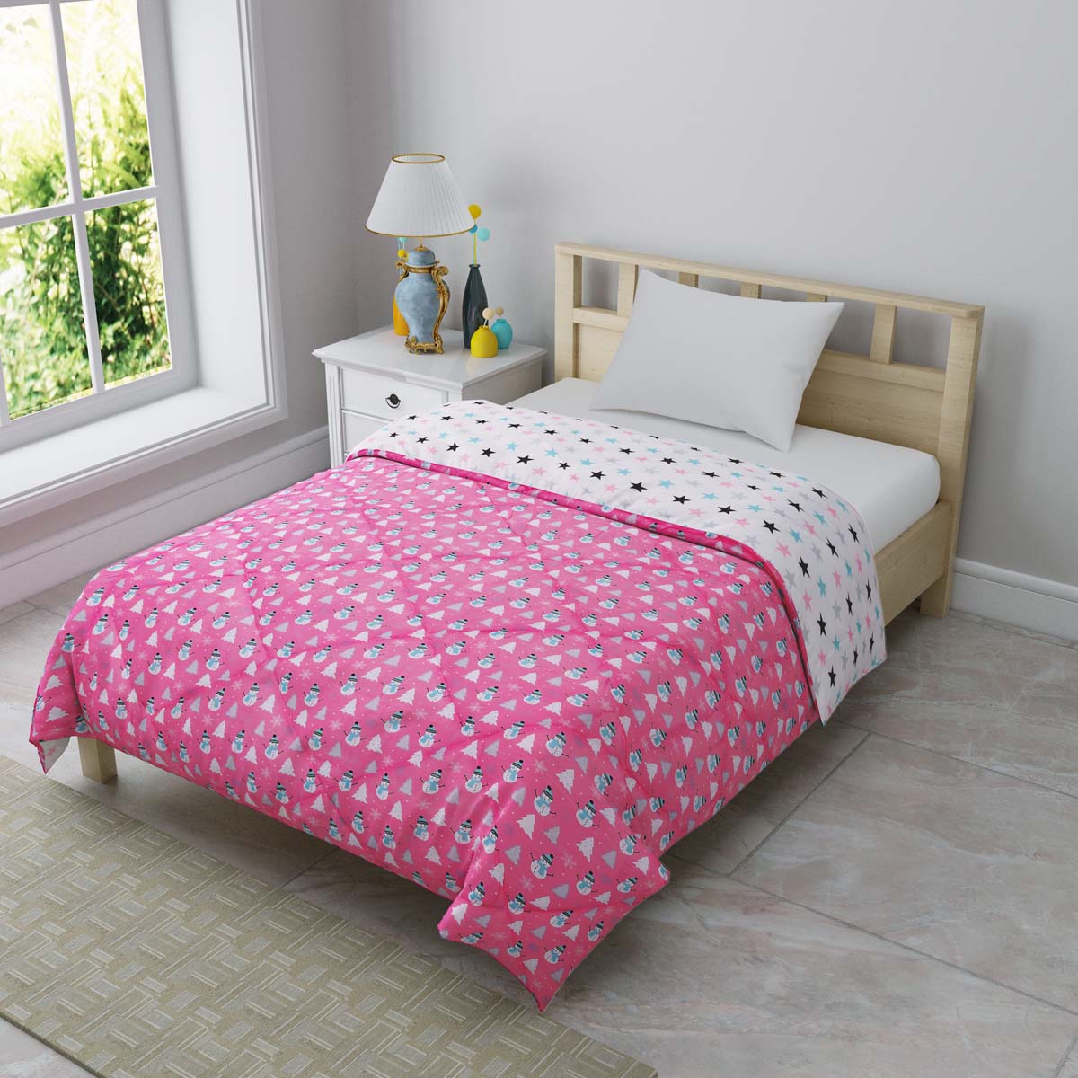 Eskimo Pink Single Bed Kids Comforter