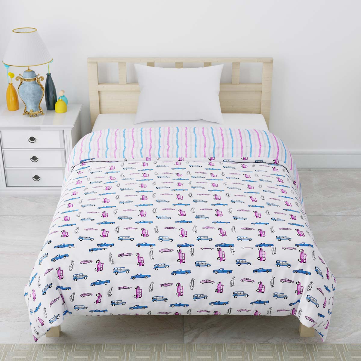 Carmania Blue Single Bed Kids Comforter