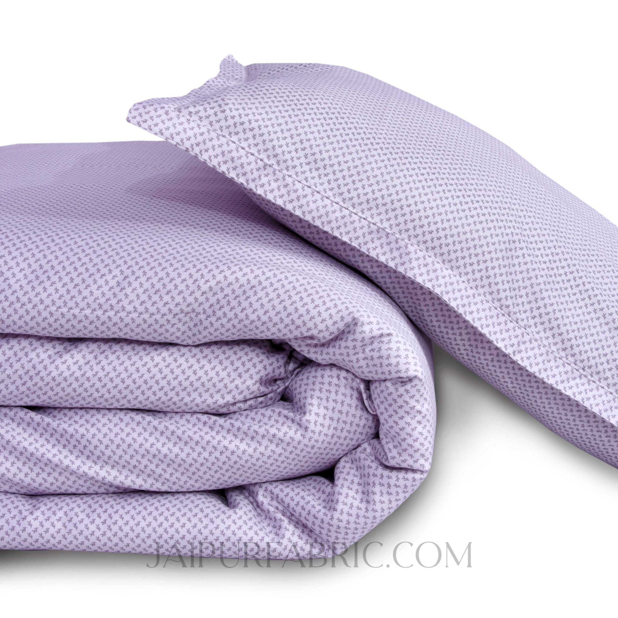 Fresh Leaflets Purple King Size Bedsheet