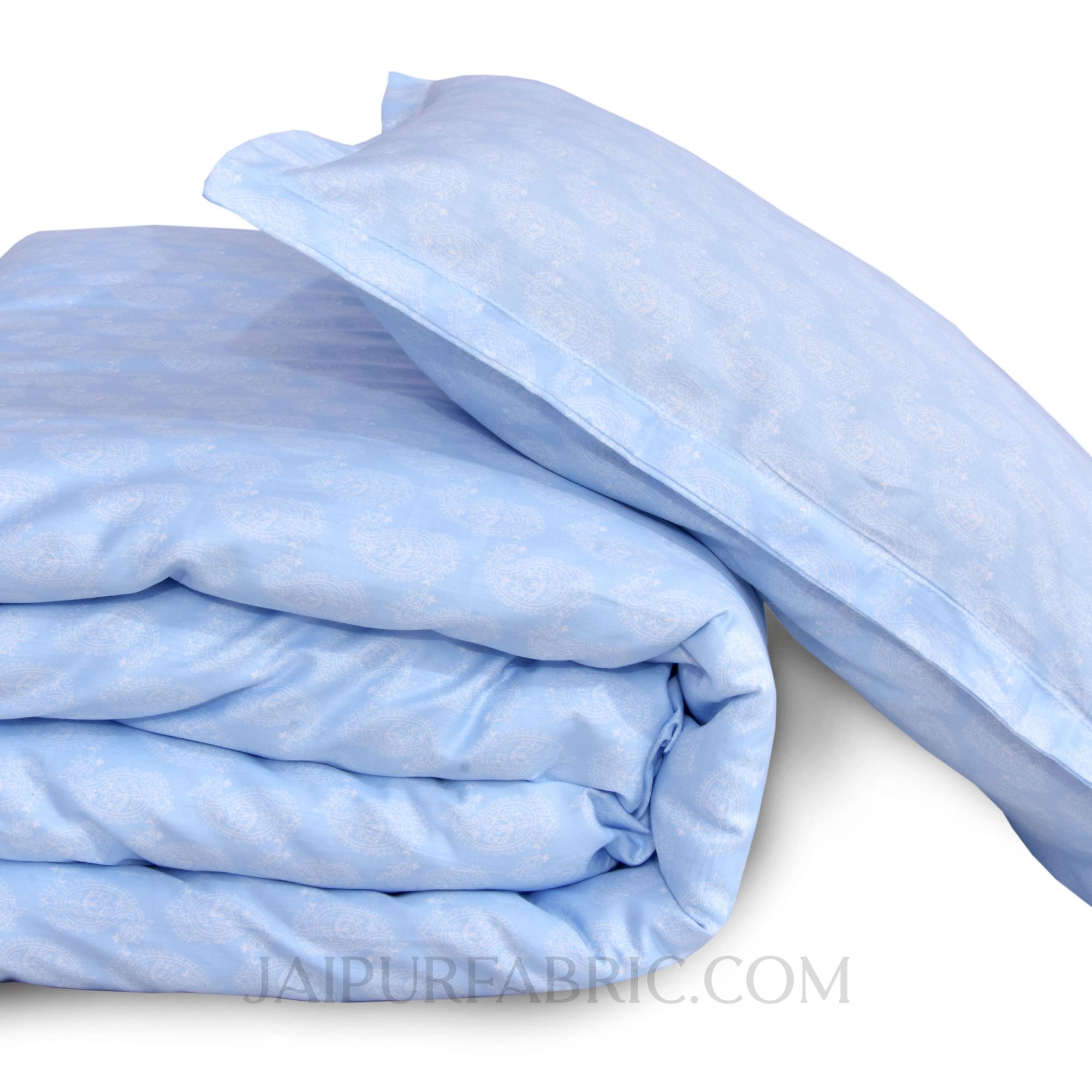 Placid Paisley Blue King Size Bedsheet
