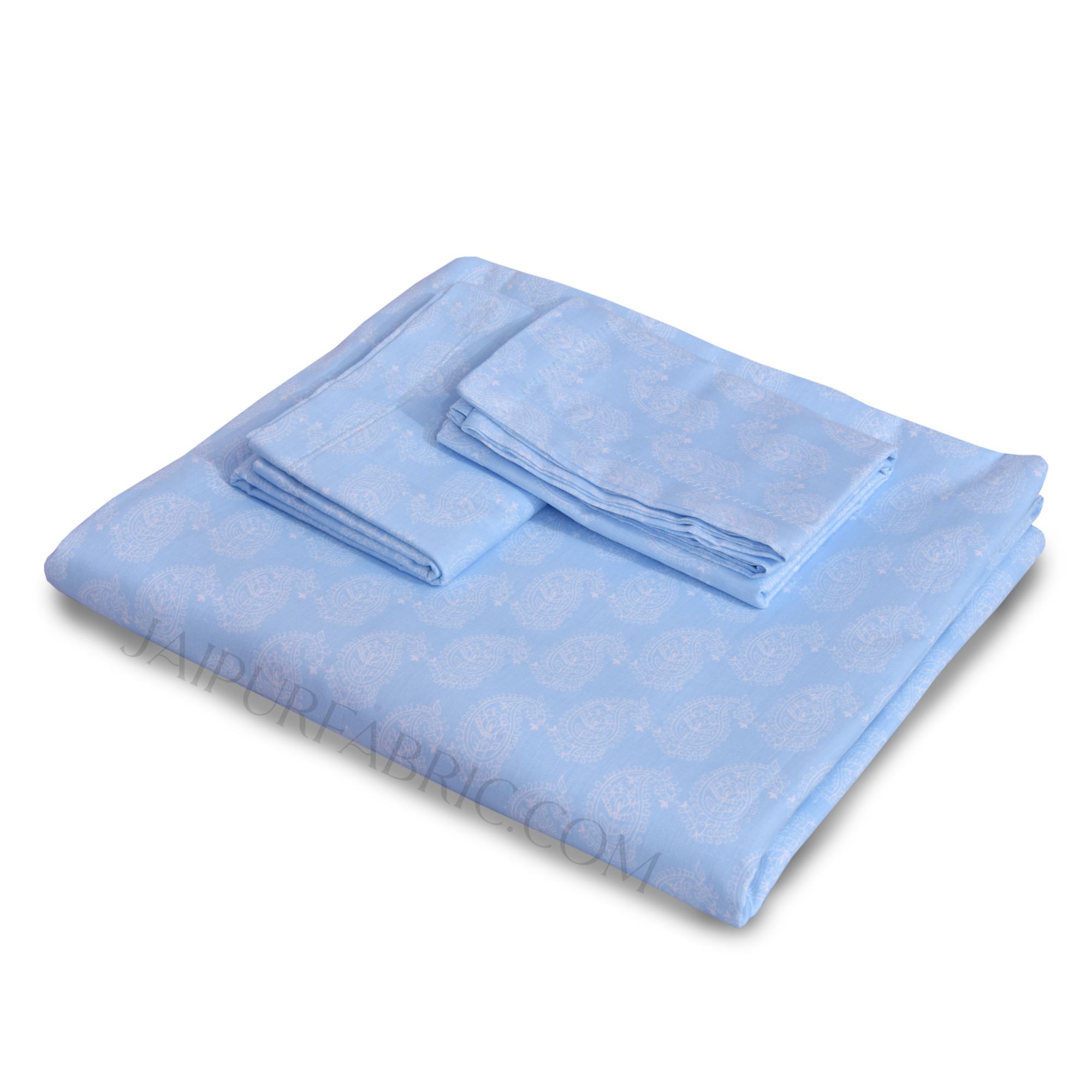 Placid Paisley Blue King Size Bedsheet