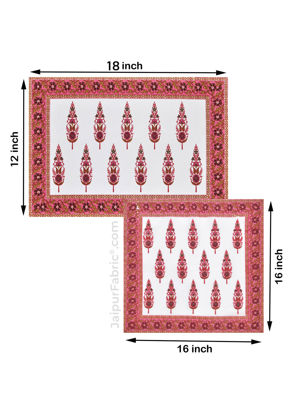 Tropical Red Block Print Set of 13 Table Set