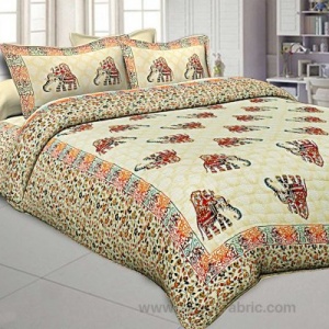 Jaipur Razai Double Bed With Satrangi Elephant Pattern Combo Pack