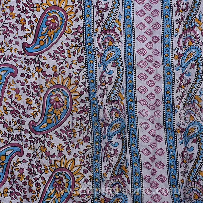 Jaipuri Quilt Motif Print 200Gsm Fine Cotton Single Bed Rajai