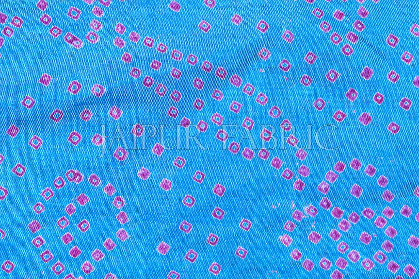 Blue Color Rajasthani Bandhej Print Silk Scarf