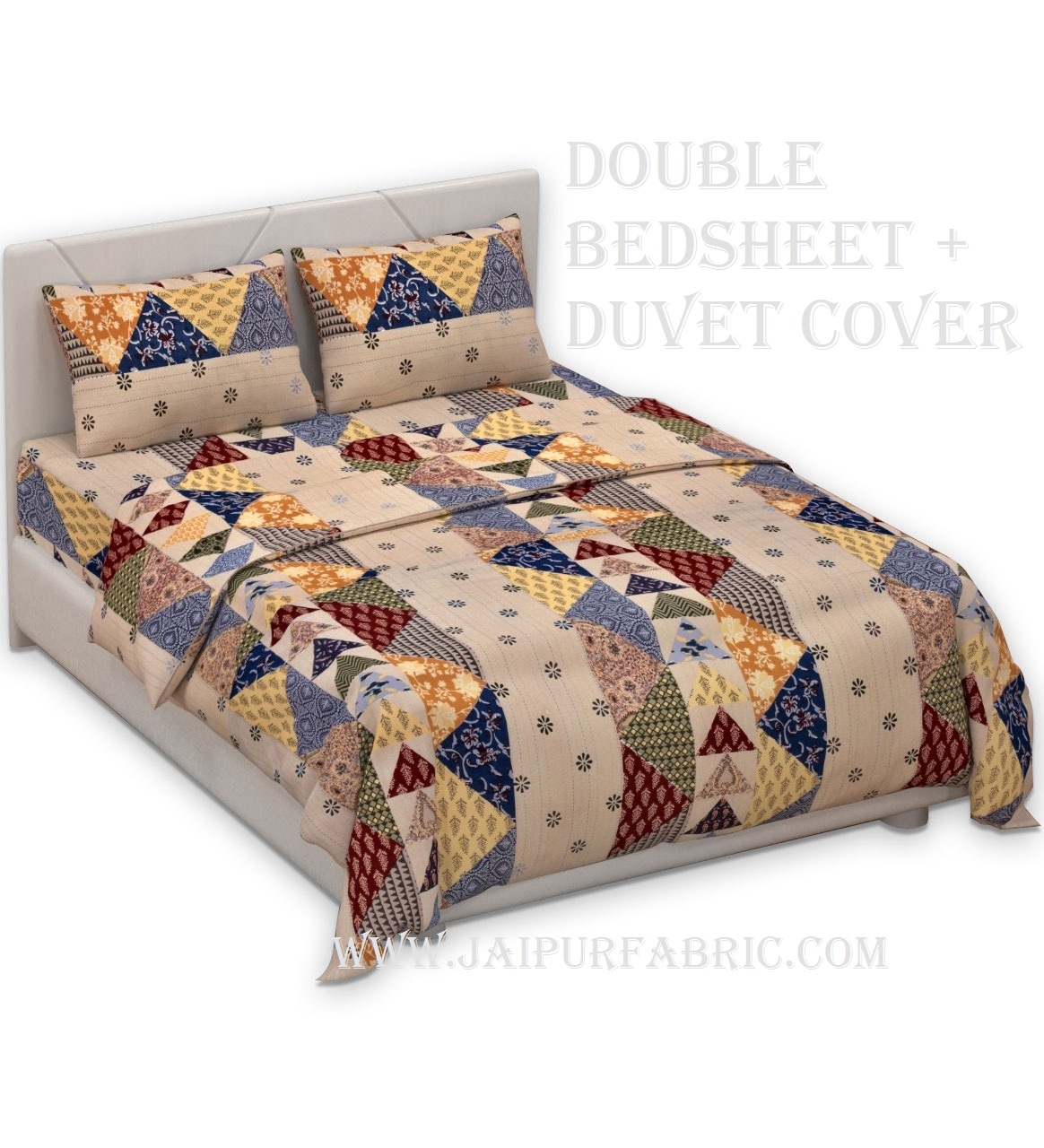 COMBO199 Duvet Cover + Matching Double Bedsheet  with Pillow Cover
