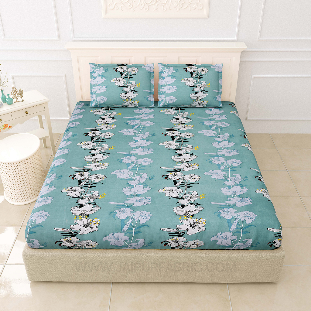 Seagreen Aquatic King Size Bedsheet